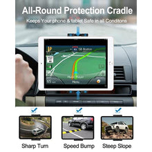 Load image into Gallery viewer, woleyi Air Vent Car Tablet Mount, AC Vent Tablet Holder for Car, Universal Tablets Clamp Vent Clip, Compatible with iPad Pro Air Mini, iPhone, Galaxy Tabs, Z fold, Switch and More 4.7-11" Devices
