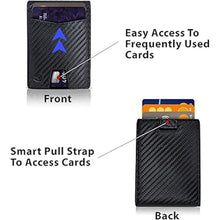 Load image into Gallery viewer, Bryker Hyde Slim Vertical Bifold RFID Blocking Full Grain leather Wallet for Men, Front Pocket, Bill/Receipt pocket and Pull Tab Card Slot (Carbon Fiber Black w/Pull Out Card Pocket)
