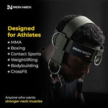 Load image into Gallery viewer, Iron Neck, Versatile Neck Exerciser, Strengthener and Trainer with Adjustable Head and Chin Strap, Portable Head Harness for Weight Lifting, Home and Gym Use
