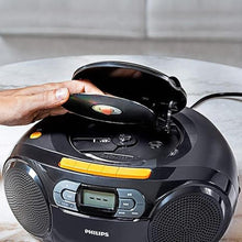 Load image into Gallery viewer, Philips Boombox Portable CD Player - Portable MP3 Player and Cassette Tape Player, Boom Box Compact Stereo Sound System with Dynamic Bass Boost, Take Your Music Outside with USB HiFi Music Player
