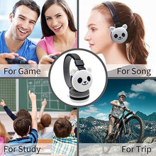 Load image into Gallery viewer, Panda Kids Headphones, 85dB Safe Volume, Ultra-Soft Over-Ear Pads, Bluetooth 5.3, Built-in Mic, FM Radio &amp; TF Card SlotFun &amp; Durable Headphones for School, Travel &amp; Study
