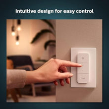 Load image into Gallery viewer, Philips Hue Smart Wireless Dimmer Switch V2 (Installation-Free, Exclusive Philips Hue Lights) for Indoor Home Lighting, Livingroom, Bedroom
