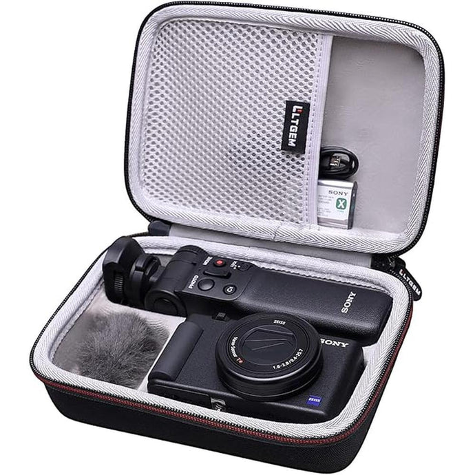 LTGEM Camera Case Compatible with Sony ZV-1F / ZV-1 / ZV-1 II Vlog Digital Camera, Tripod, Microphone and Vlogger Accessory Kit