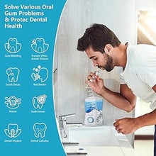 Load image into Gallery viewer, TUREWELL Water Dental Flosser for Teeth/Braces, Water Teeth Cleaner 8 Jet Tips and 10 Pressure Levels, 600ML Large Water Tank Oral Irrigator for Family(White)
