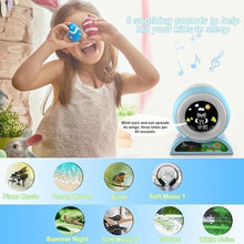 Load image into Gallery viewer, Kids Alarm Clock, Toddler Sleep Training Clock with Night Lights Sleep Sound Machine, Cute Okay to Wake Clock for Girls Boys Bedrooms
