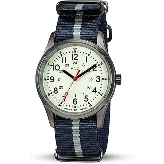 Infantry MDC Glow in The Dark Watches for Men, 12/24 Hour Military Time Watch Waterproof, Field Outdoor Sport Mens Wristwatch with Slip-Thru Nylon Band