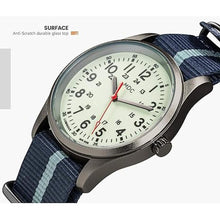Load image into Gallery viewer, Infantry MDC Glow in The Dark Watches for Men, 12/24 Hour Military Time Watch Waterproof, Field Outdoor Sport Mens Wristwatch with Slip-Thru Nylon Band
