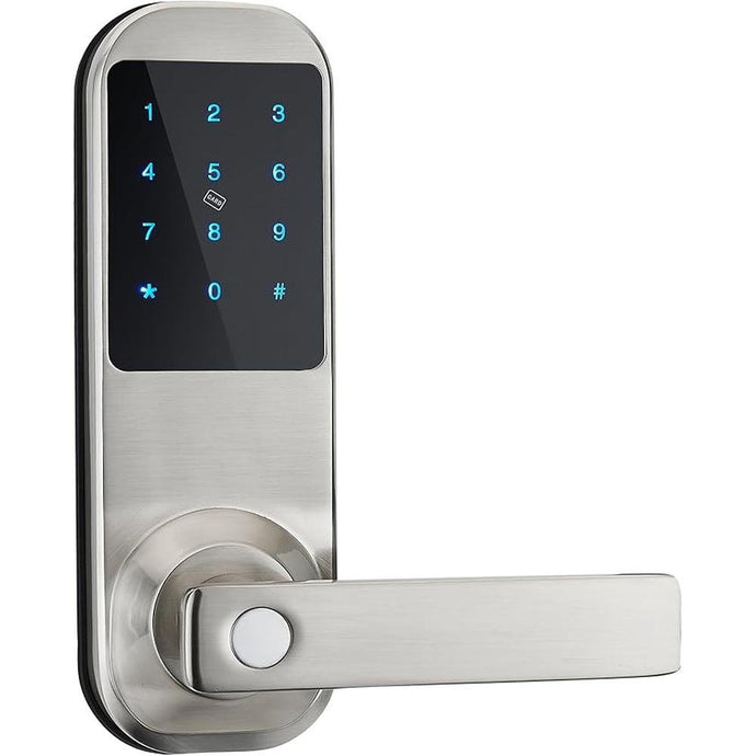 HAIFUAN M10 V2.0 Bluetooth Digital Door Lock, Unlock with Code, APP, Card and Key,Compatible with Alexa (NB)