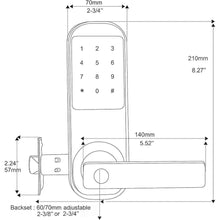 Load image into Gallery viewer, HAIFUAN M10 V2.0 Bluetooth Digital Door Lock, Unlock with Code, APP, Card and Key,Compatible with Alexa (ORB)
