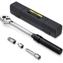 Load image into Gallery viewer, 3/8-Inch Drive Click Torque Wrench Dual-Direction Adjustable Torque Wrench Set with Storage Case (10-45 ft.-lb./13.5-61 Nm)
