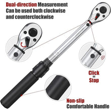 Load image into Gallery viewer, 3/8-Inch Drive Click Torque Wrench Dual-Direction Adjustable Torque Wrench Set with Storage Case (10-45 ft.-lb./13.5-61 Nm)
