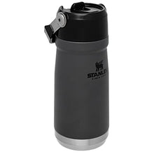 Load image into Gallery viewer, Stanley IceFlow Flip Straw Water Bottle 17 oz | Built-In Straw for Travel and Sports | Lightweight and Leak Resistant | Insulated Stainless Steel | BPA-Free | Charcoal
