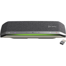 Load image into Gallery viewer, Poly - Sync 40+ Bluetooth Smart Speakerphone (Plantronics) - Flexible Work Spaces - Connect to PC/Mac via Included BT600 Dongle &amp; Smartphones via Bluetooth - Works with Teams (Certified), Zoom &amp; more
