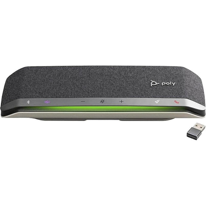 Poly - Sync 40+ Bluetooth Smart Speakerphone (Plantronics) - Flexible Work Spaces - Connect to PC/Mac via Included BT600 Dongle & Smartphones via Bluetooth - Works with Teams (Certified), Zoom & more