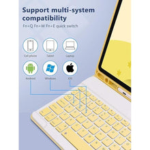 Load image into Gallery viewer, AnMengXinLing Keyboard Case for iPad Mini 5 with Mouse, Detachable Wireless Bluetooth Keyboard Pencil Holder Slim Leather Smart Cover for iPad Mini 5th Gen 2019, Purple

