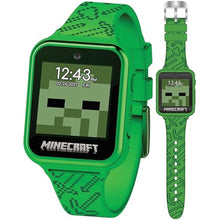 Load image into Gallery viewer, Minecraft Kids Smart Watch – Touchscreen Interactive Watch with 10 Customizable Clock Faces, Built-in Camera, Video Recorder, Alarm, Calculator, Games &amp; Pedometer – Fits Wrists 5.5&quot; to 8&quot;
