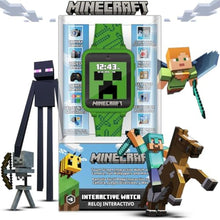 Load image into Gallery viewer, Minecraft Kids Smart Watch – Touchscreen Interactive Watch with 10 Customizable Clock Faces, Built-in Camera, Video Recorder, Alarm, Calculator, Games &amp; Pedometer – Fits Wrists 5.5&quot; to 8&quot;
