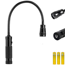 Load image into Gallery viewer, Favorlite LED Work Light, 500 Lumen Gooseneck Flashlight with Magnetic Base, Zoomable Flexible Led Flashlight, Waterproof Job Site Light for Work Bench, Auto-repairing, Inspection, Emergency
