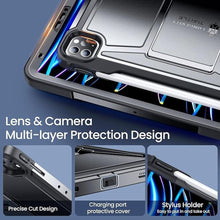 Load image into Gallery viewer, ZtotopCases for iPad Pro 11 Case 4th/3rd/2nd Generation 2022/2021/2020 with Pencil Holder, Full Body Protective Rugged Cover with Built-in Screen for iPad Pro 11 Inch iPad Case 4th/3rd/2nd Gen, Black
