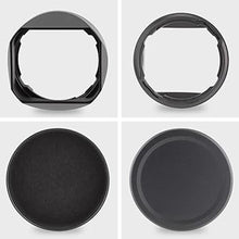 Load image into Gallery viewer, Haoge Lens Hood Metal Square Bayonet for Fujifilm XF35mmF2 R WR, XF23mmF2 R WR XC 35mm F2, Fuji 35mm F2, 23mm F2 Lens Hood, with Metal Front Cap, Replaces Fujifilm LH-XF35-2 LH XF35 2 Hood Shade
