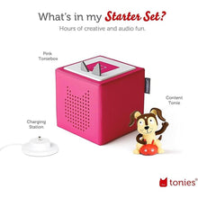 Load image into Gallery viewer, Toniebox Audio Player Starter Set with Playtime Puppy - Listen, Learn, and Play with One Huggable Little Box - Pink
