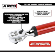 Load image into Gallery viewer, ARES 43000-3/8-Inch Drive Electronic Digital Torque Wrench - 7.4-99.6 ft/lbs (10-135Nm) - Reversible Sealed Head - Multi-Alert System Prevents Over-Torquing
