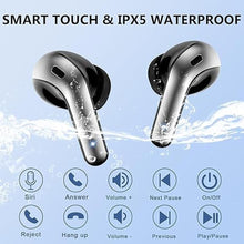Load image into Gallery viewer, HYIEAR Wireless Earbuds, Bluetooth Earbuds V5.3, 45H Playtime, LED Display, Bluetooth Headphones with Mic, Touch Control, IPX5 Waterproof
