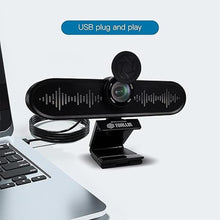 Load image into Gallery viewer, TOALLIN UHD 4K Webcam with 4 Microphones and Dual Speakers, All-in-One Video Conference Webcam with Privacy Cover, Wide Angle View USB Webcam for Streaming, Teaching and Video Calls
