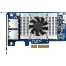 Load image into Gallery viewer, QNAP QXG-10G2T-X710 Two Port 10GbE Network Card with SR-IOV and iSCSI, Block-Based and Supports Multiple Virtual Disk Modes
