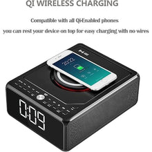Load image into Gallery viewer, Gelielim CD Player Alarm Clock Radio Combo, Bluetooth Boombox With Qi Certified Fast Wireless Charger, Support MP3/AUX/USB/FM Radio, Remote Control, Large Display, Dimmer
