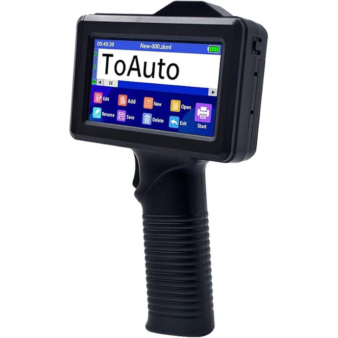 TOAUTO Portable Intelligent Upgraded Handheld Inkjet Printer Gun with 5.6 Inch LED Touch Screen Quick-Drying Inkjet Coding Machine for Code Date Label Industry Design House Usage