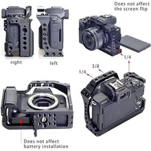 Load image into Gallery viewer, Cage for Canon EOS M5 M50 M50 Mark II Camera with Quick Release 1/4&quot; 3/8&quot; Screw and Cold Shoe Expansion Microphone Monitor Fill Light
