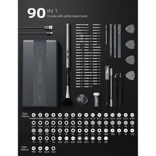Load image into Gallery viewer, iFu Mini Electric Screwdriver, 90 in 1 Precision Screwdriver Set – Small Cordless Power Screwdriver with LED Light &amp; 64 Magnetic Bits, Repair Tool for Phone Laptop Camera Watch Computer
