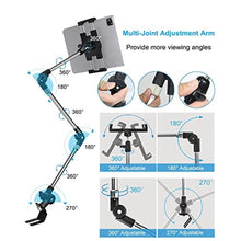 Load image into Gallery viewer, woleyi Car/Truck Seat Rail Tablet Mount, 35" Heavy Duty Car Floor Bolt Tablet Holder, Vehicle Front Seats Stand for iPad Pro Air Mini, iPhone, Galaxy Tabs, Z Fold, More 4-13" Cell Phones and Tablets
