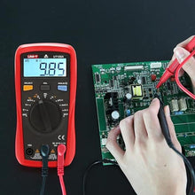 Load image into Gallery viewer, UNI-T Digital Multimeter Tester UT133A, AC DC Voltage Current Dmm Multimeter 6000 Counts Auto Ranging NCV Measures Volt Amp Ohm Capacitance Frequency Temperature, Continuity Diode Test, Palm Size
