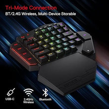 Load image into Gallery viewer, Redragon K585 PRO Wireless One-Handed Mechanical Keyboard, 42 Keys 3-Mode RGB 40% Gaming Keypad w/ 7 Onboard Macro Keys, Detachable Wrist Support, Rechargeable Battery (Brown Switch)
