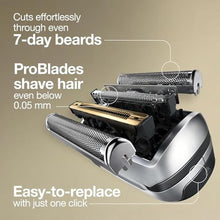 Load image into Gallery viewer, Braun Shaver Head Replacement Part 94M Silver, Compatible with Series 9 Pro and Series 9 Electric Razors for Men
