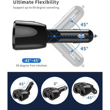 Load image into Gallery viewer, [2025 Upgraded] Cigarette Lighter Splitter, SUPERONE 180W 2-Socket Cigarette Lighter Adapter with Dual QC3.0 and 20W PD USB C Car Charger Splitter for GPS/Dash Cam/Laptop/iPad/iPhone 16/15/14/13/12/11
