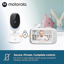 Load image into Gallery viewer, Motorola Nursery VM75 Video Baby Monitor Camera, 1000ft Range no WiFi 2.4 GHz Wireless, 5&quot; Screen, 2-Way Audio, Temperature Sensor, Night Vision
