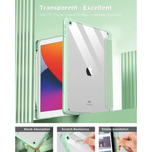 Load image into Gallery viewer, TiMOVO Case for iPad 9th Generation 2021, 10.2 inch iPad Case with Pencil Holder, Smart Stand Protective Clear Case Cover for iPad Case 9th/8th/7th (2021/2020/2019), Green
