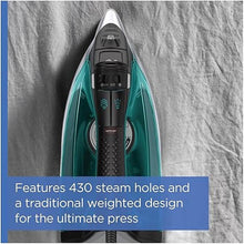 Load image into Gallery viewer, Rowenta, Iron, Pro Master Stainless Steel Soleplate Steam Iron for Clothes, 210 g/min, 400 Microsteam Holes, 1775 Watts, Auto-Off, Ironing, Green Clothes Iron, DW8360

