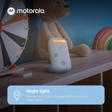 Load image into Gallery viewer, Motorola Nursery PIP11 Audio Baby Monitor, Nightlight, 1000ft Range, 2-Way Talk, Lullabies, Portable Parent Unit (AAA Rechargeable Batteries Included)

