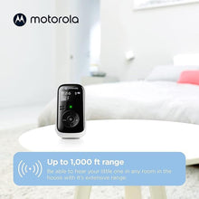 Load image into Gallery viewer, Motorola Nursery PIP11 Audio Baby Monitor, Nightlight, 1000ft Range, 2-Way Talk, Lullabies, Portable Parent Unit (AAA Rechargeable Batteries Included)

