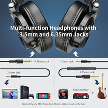 Load image into Gallery viewer, OneOdio A71 Hi-Res Studio Recording Headphones - Wired Over Ear Headphones with SharePort, Monitoring Mixing Foldable Headset with Stereo Sound, 3.5/6.35MM Jack for PC Computer DJ Guitar
