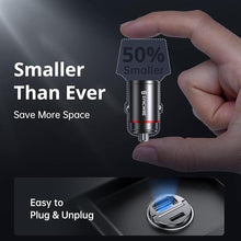 Load image into Gallery viewer, USB C Car Charger Syncwire 60W [PD 30W &amp; QC 30W] USB Car Charger Adapter Fast Charging [Super Mini &amp; All Metal] Compatible with iPhone 15/14 Pro Max Plus 13 12 Samsung S23/S22/21 Note 22, Pixel, iPad
