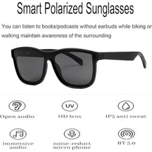 Load image into Gallery viewer, Smart Glasses for Men,Bluetooth Glasses with Voice Assistant,Bluetooth Sunglasses for All Smart Bluetooth Devices (Black Sunlens)
