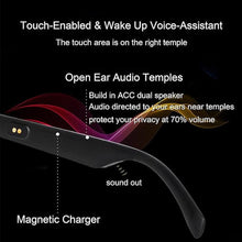 Load image into Gallery viewer, Smart Glasses for Men,Bluetooth Glasses with Voice Assistant,Bluetooth Sunglasses for All Smart Bluetooth Devices (Black Sunlens)
