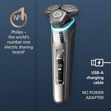 Load image into Gallery viewer, Philips Norelco Shaver Series 9000, Wet and Dry Electric Shaver, with Lift &amp; Cut Shaving System and SenseIQ Technology, Pop-up Trimmer, Cleaning Pod, Charging Stand and Travel Case, Model S9987/85
