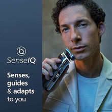 Load image into Gallery viewer, Philips Norelco Shaver Series 9000, Wet and Dry Electric Shaver, with Lift &amp; Cut Shaving System and SenseIQ Technology, Pop-up Trimmer, Cleaning Pod, Charging Stand and Travel Case, Model S9987/85
