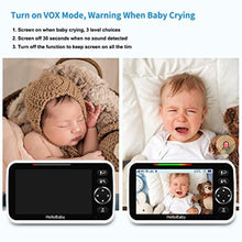Load image into Gallery viewer, HelloBaby No WiFi Baby Monitor 5&quot; Screen 30-Hour Battery Pan-Tilt-Zoom Video Upgrade with Camera and Audio, Night Vision, VOX, 2-Way Talk, 8 Lullabies and 1000ft Range
